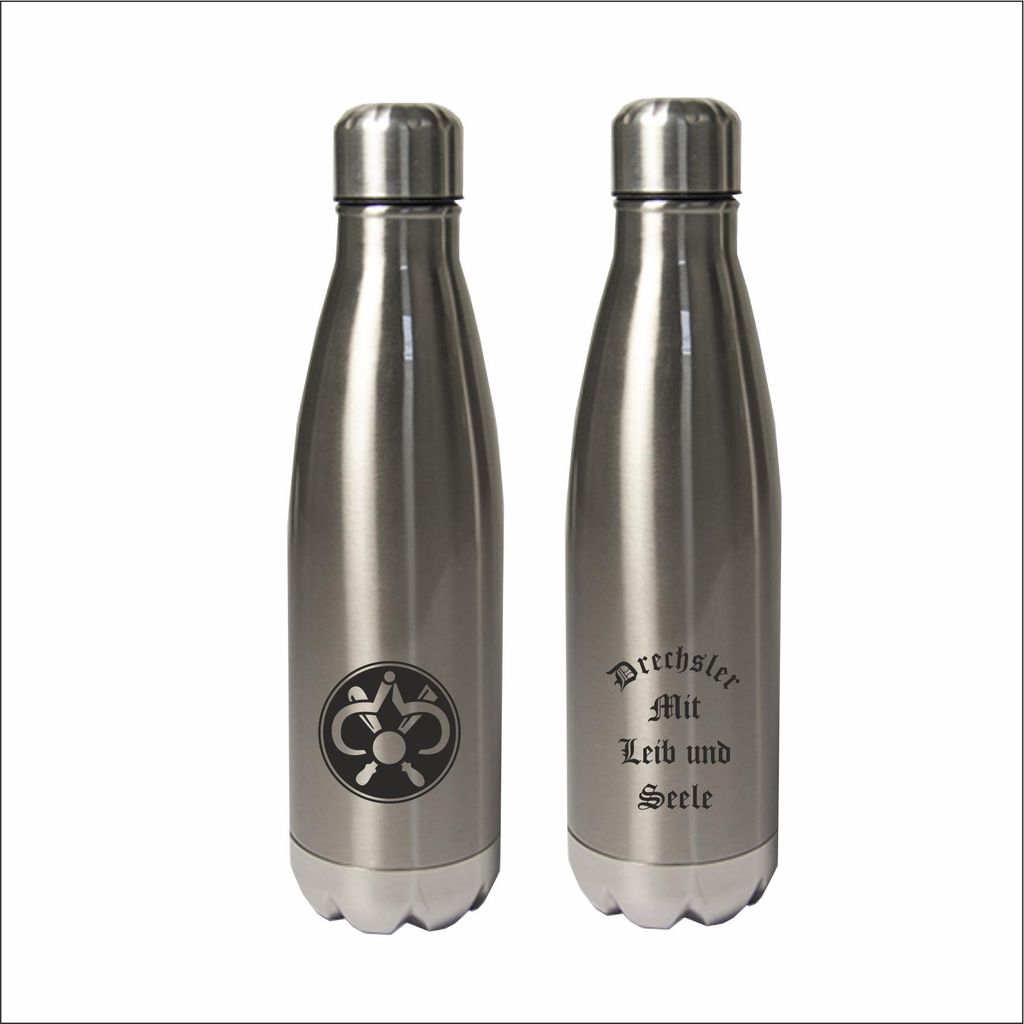 Thermosflasche "Günther" mit Logo Drechsler Mit Leib und Seele