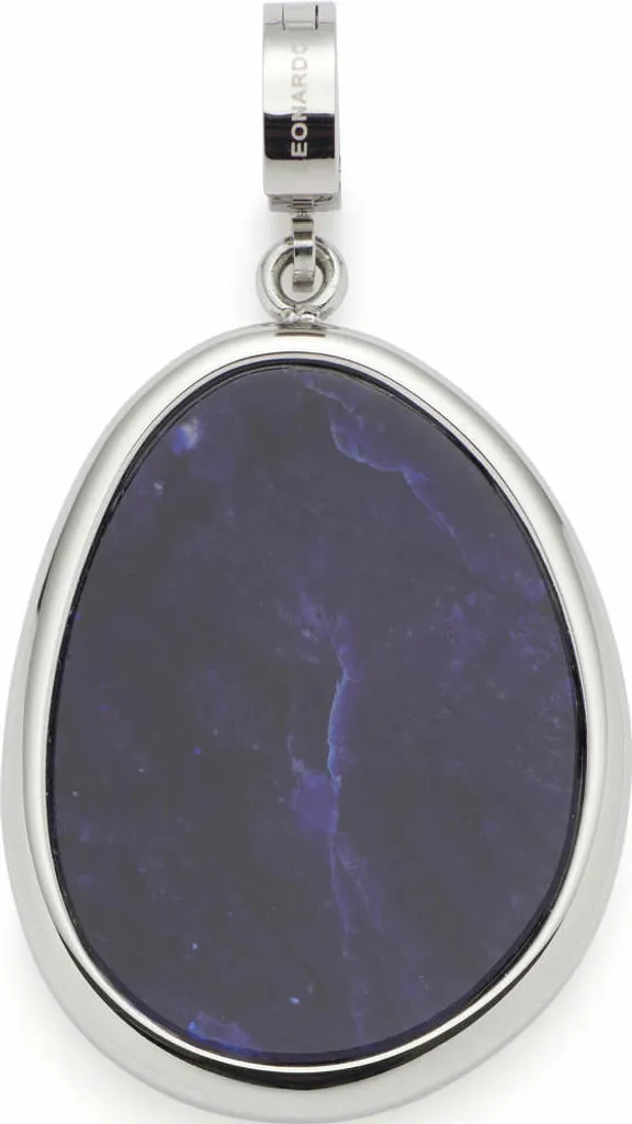 Pendentif Leonardo Prilla Clip&Mix 024557 en acier et pierre sodalite