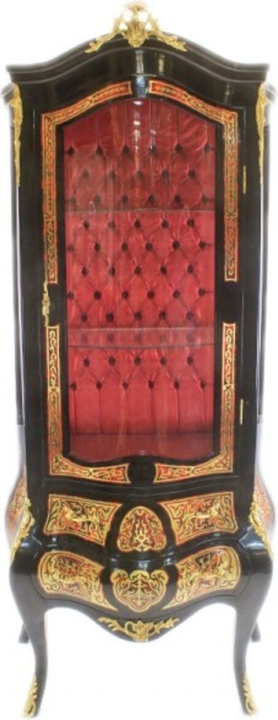 Casa Padrino Barock Boulle Vitrine Versailles - Barock Vitrinenschrank