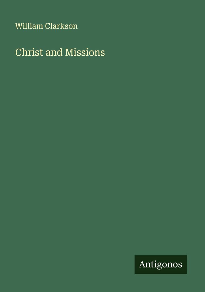 Christ and Missions