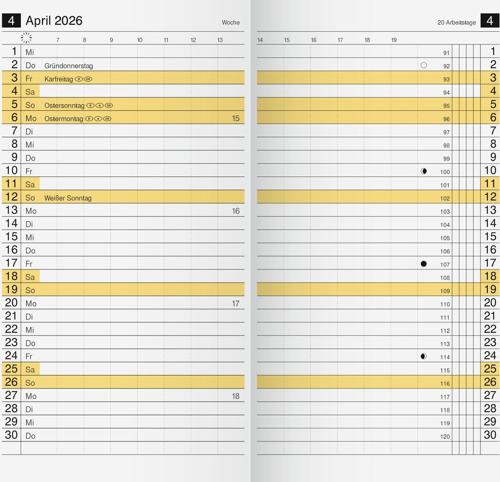 rido idé Kalender-Einlage "M-planer" 2026