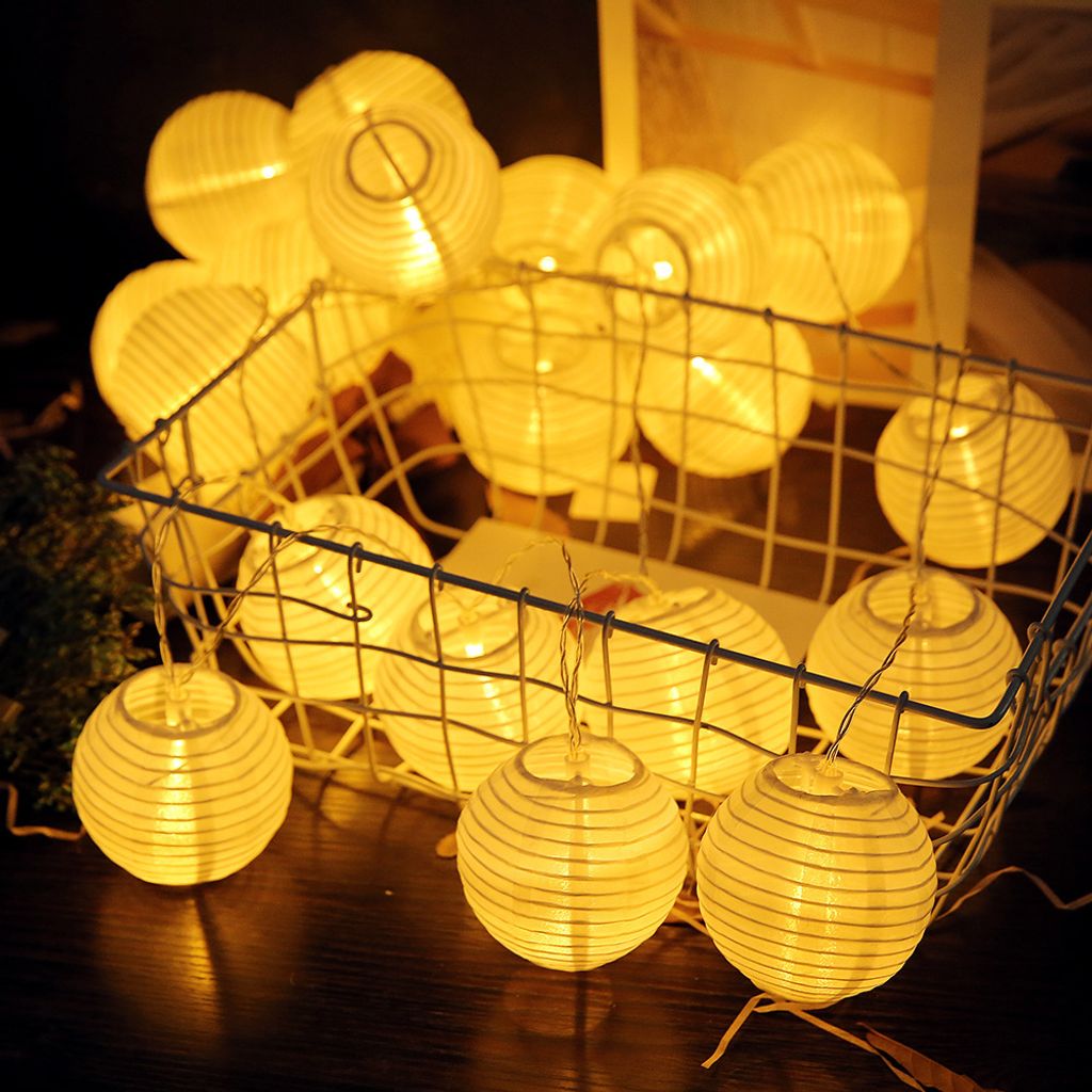 LED Lampion Lichterkette - 5,5 Meter | Mit Netzstecker Produktbild 8