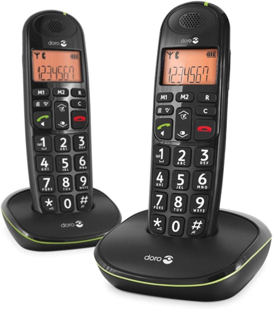 Doro PhoneEasy 100W - Téléphone DECT Duo - Noir Image du produit 