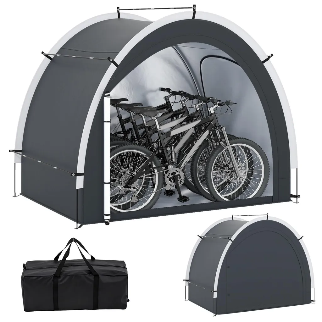 COSTWAY Garage à Vélos pour 4-5 Vélos, Tente Extérieure de 218x153x182cm