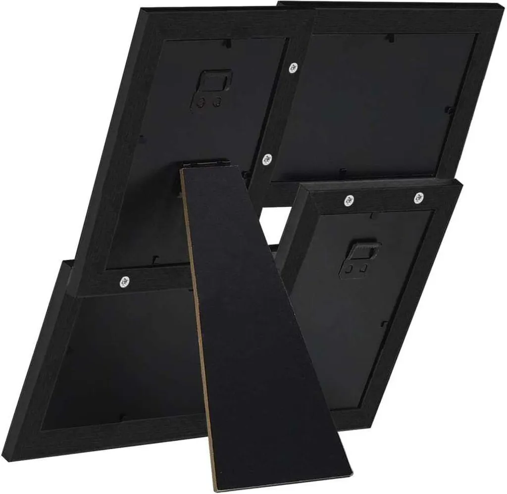 Cadre Photo Collage 4 Photos 13x18 cm Noir MDF pour Gagner de la Place