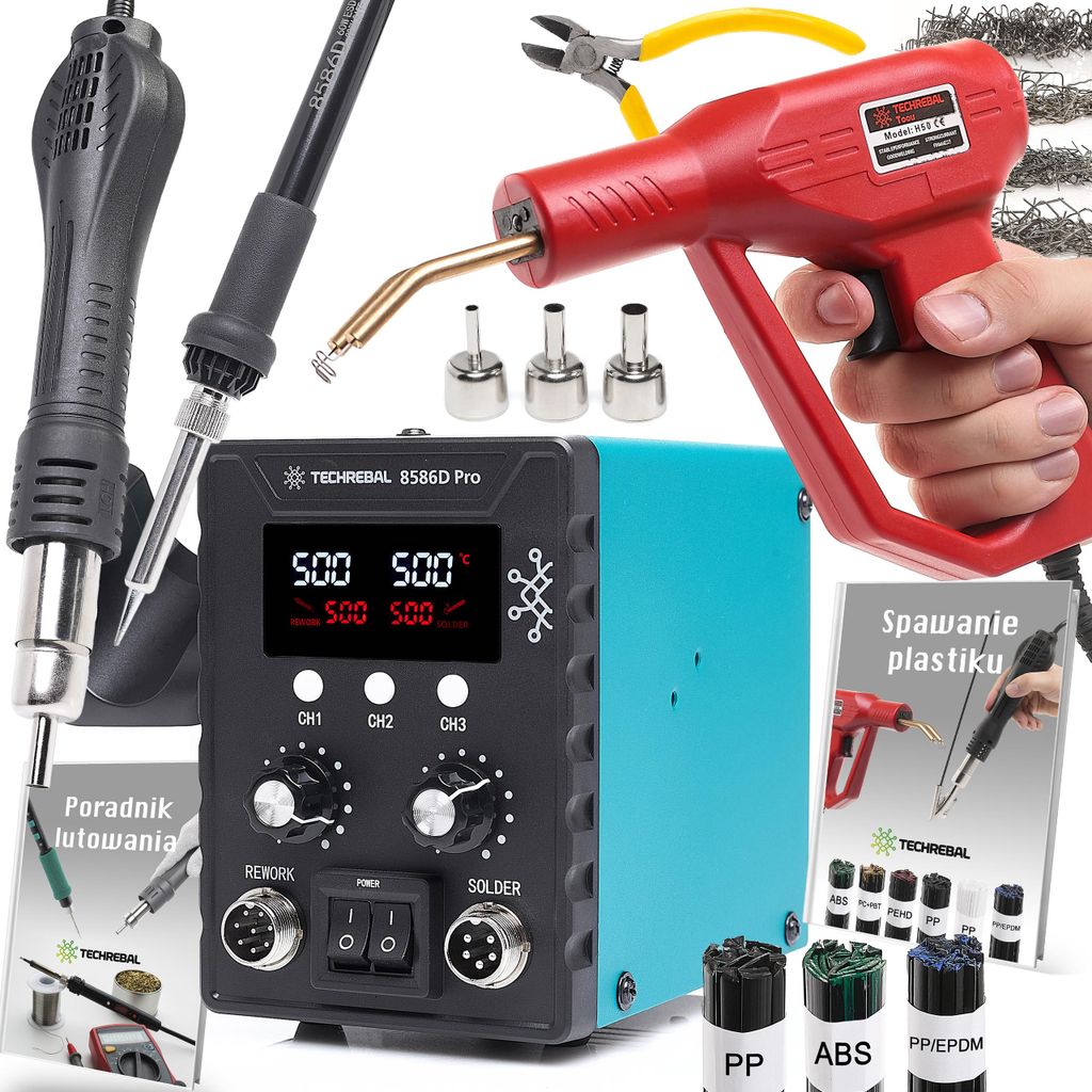Techrebal 8586D Pro Kunststoff-Lötstation Set