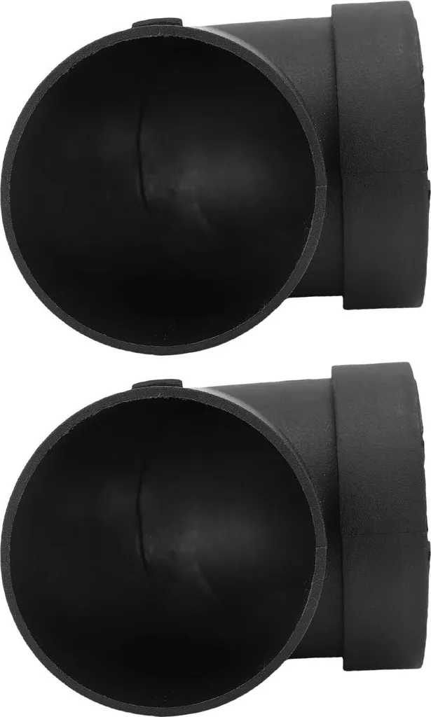 2x Connettori L 75mm ABS Termoresistente per Sistemi Aria Diesel