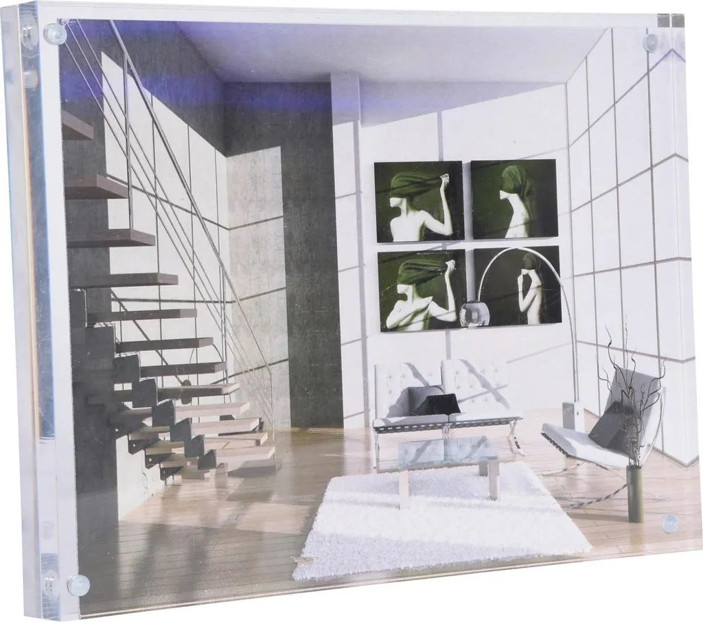 Cornice Foto 13x18 Acrilico Magnetica - Design Clear Style Minimalista