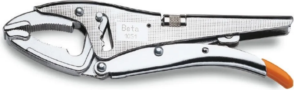Pince-étau Beta avec becs profilés et molette de réglage micrométrique