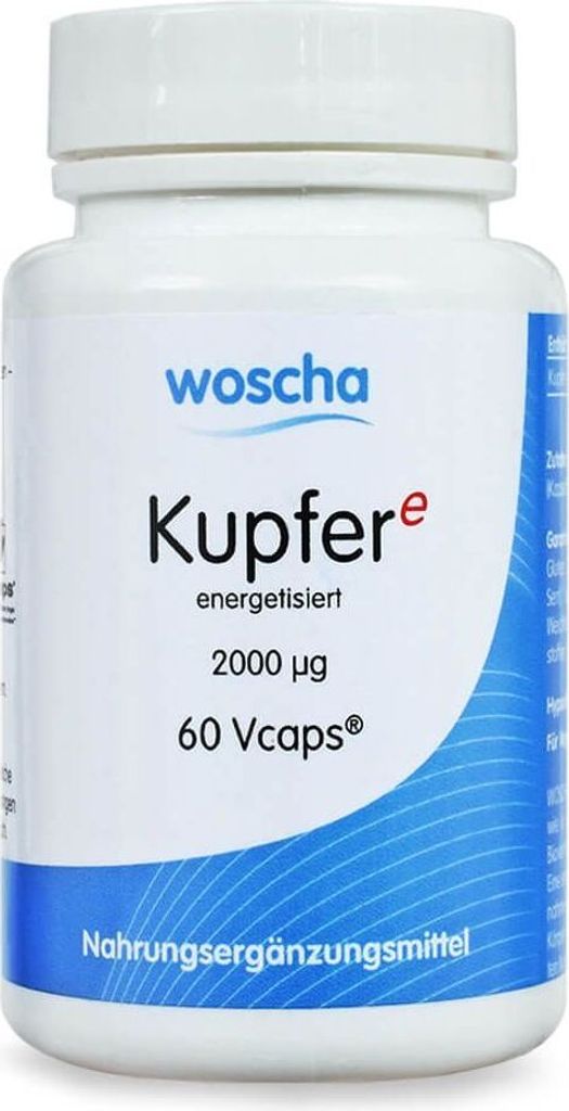 Woscha Kupfer energetisiert- 60 Vcaps Plus