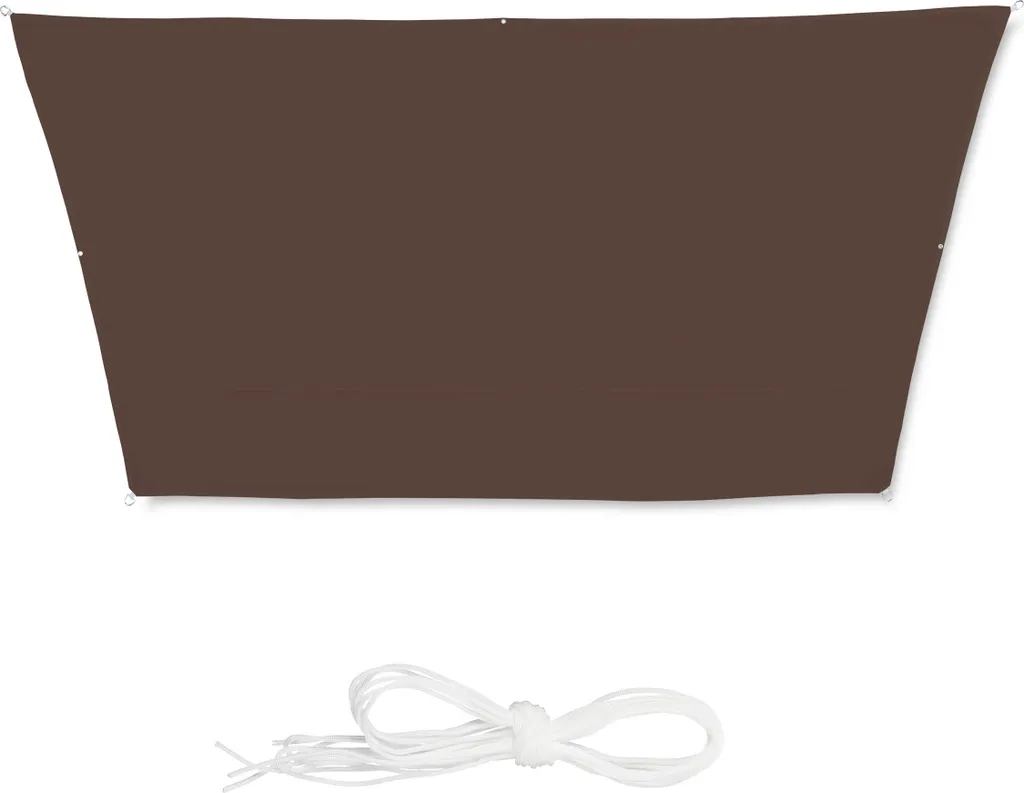 relaxdays Trapezio vela solare marrone