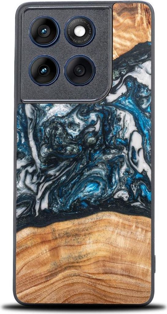 Holzhülle für Motorola Edge 70, Bewood Unique Planets Erde
