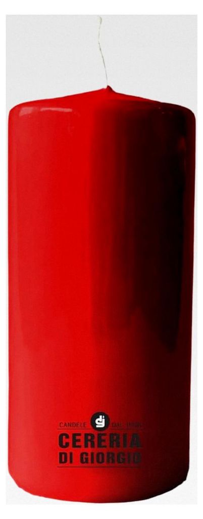 Kerze mit einem Durchmesser von 7 cm und einer Höhe von 15 cm - Rot