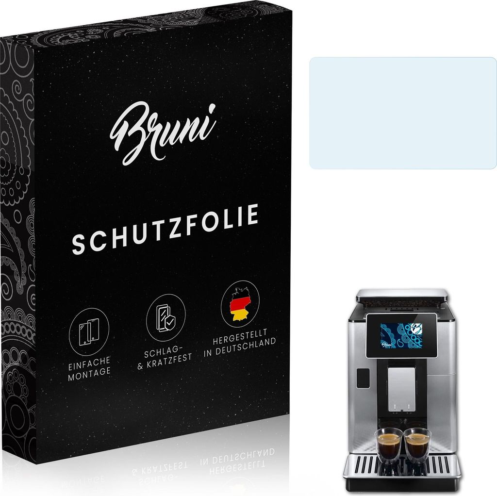 Bruni Basics-Clear 2x Schutzfolie kompatibel mit DeLonghi PrimaDonna Soul (ECAM610.75.MB) Folie