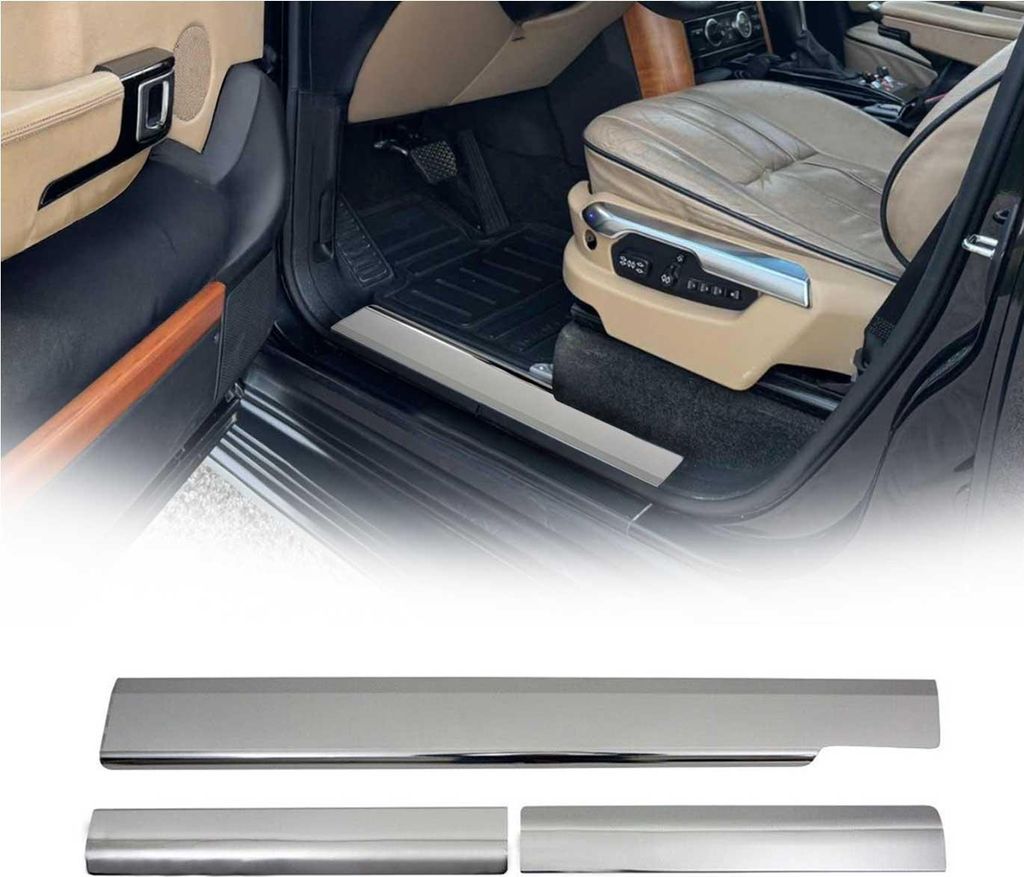 Einstiegsleisten Türschweller für Range Rover L322 2002-2012 Edelstahl Silber 4x
