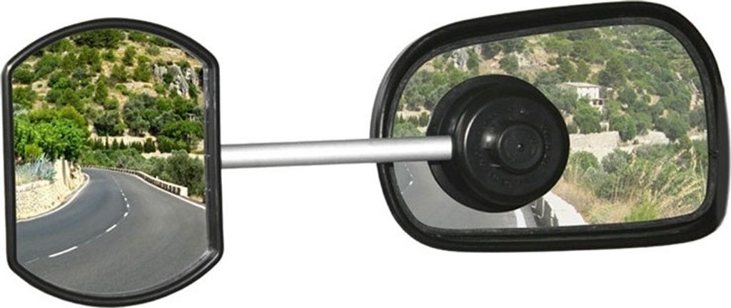 Defa Caravan-Spiegel mit Saugnapf Fläche 11 cm schwarz