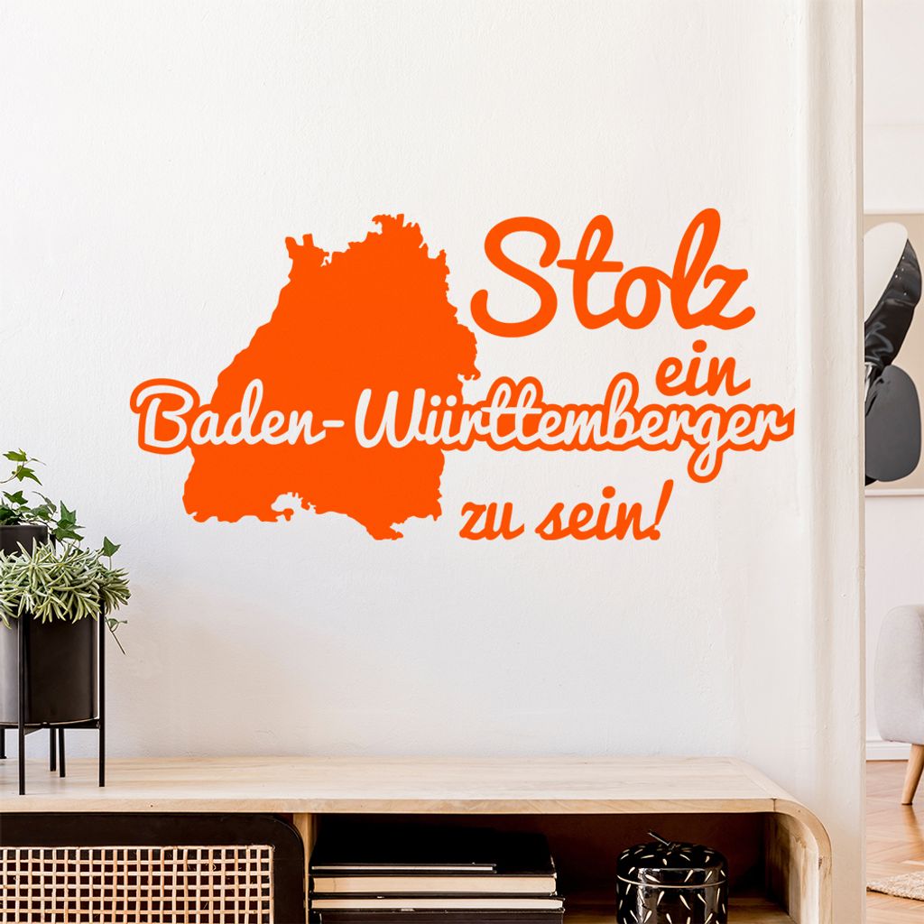 Baden-Württemberger Stolz Wandtattoo Wandaufkleber Wall Sticker - Dekoration, Küche, Wohnzimmer, Schlafzimmer, Badezimmer