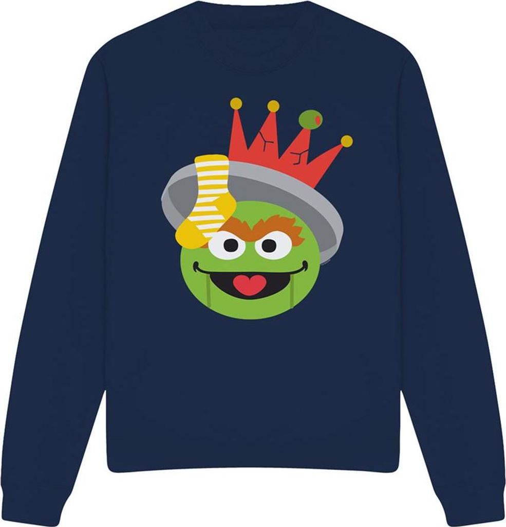 Sesame Street - Sweatshirt für Herren/Damen Uni - weihnachtliches Design TV20103 (S) (Marine)