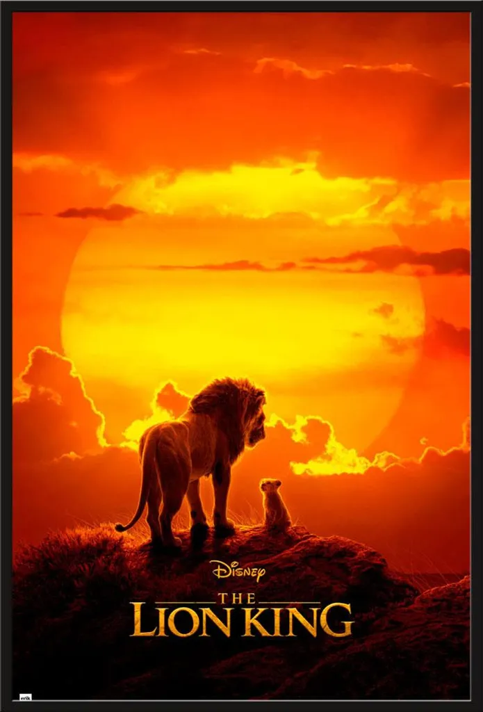 Affiche Le Roi Lion encadrée prête à poser vitre acrylique Shinsuke