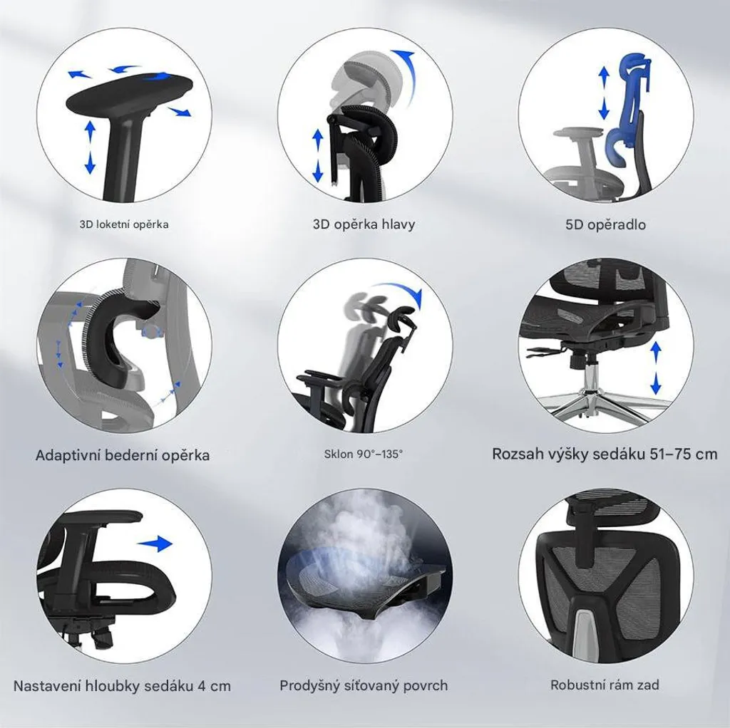 Chaise ergonomique ErgoX idéale pour le télétravail et bureau à domicile - 5
