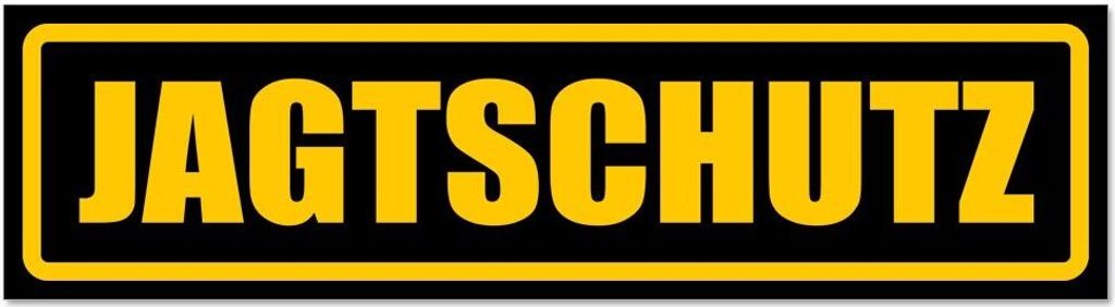 Kiwistar - Autoaufkleber - Gelb - Schwarz - 45 x 12 cm - Jagtschutz - Hinweis Aufkleber Sticker für Auto, Kfz, Fahrrad, PKW, LKW