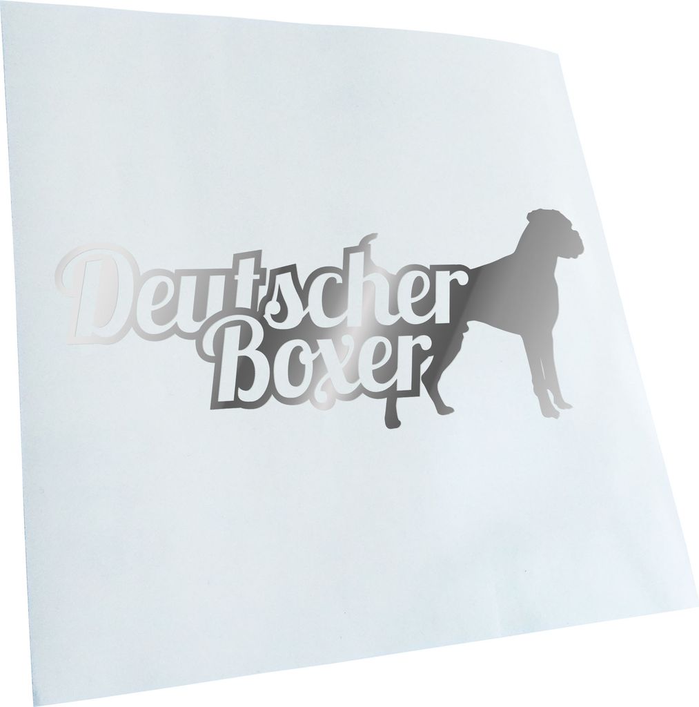 Kiwistar - Autoaufkleber - Deutscher Boxer mit Name German Heckscheibenaufkleber - Aufkleber für Auto Kfz Fahrrad, LKW, Truck Mofa