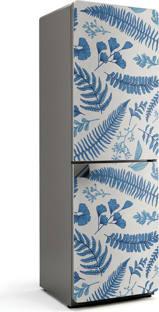 Minimalistische Blattmotive – Magnetische Kühlschrank Abdeckung – Dekorfolie magnetisch Küche – Kühlschrank Magnet Deko – selbstklebende...