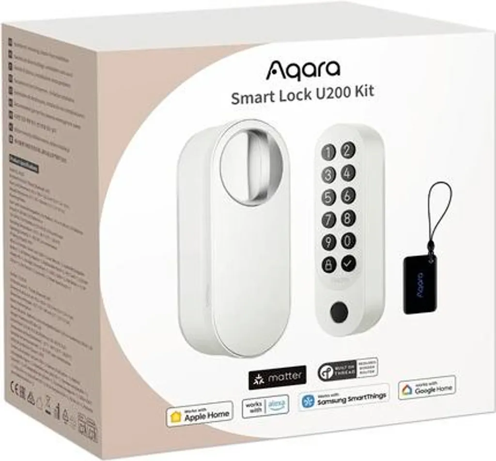 Serrure Connectée Aqara Smart Lock U200 Kit Blanc Apple Home Key NFC