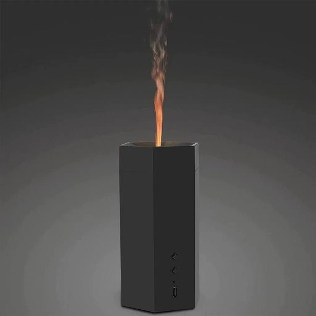 Diffuseur huiles essentielles effet feu de bois - Brume fraîche et design