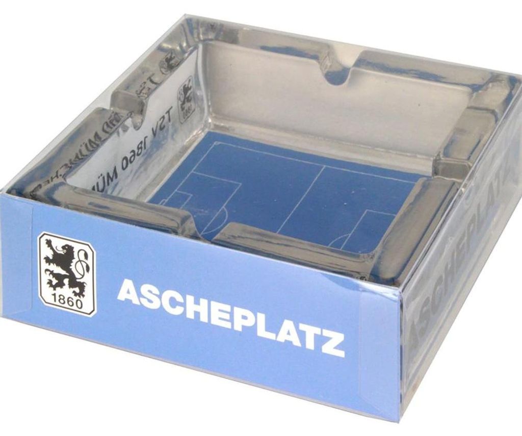 TSV 1860 München Glas-Aschenbecher, quadratisch, 11 x 11 x Produktbild 