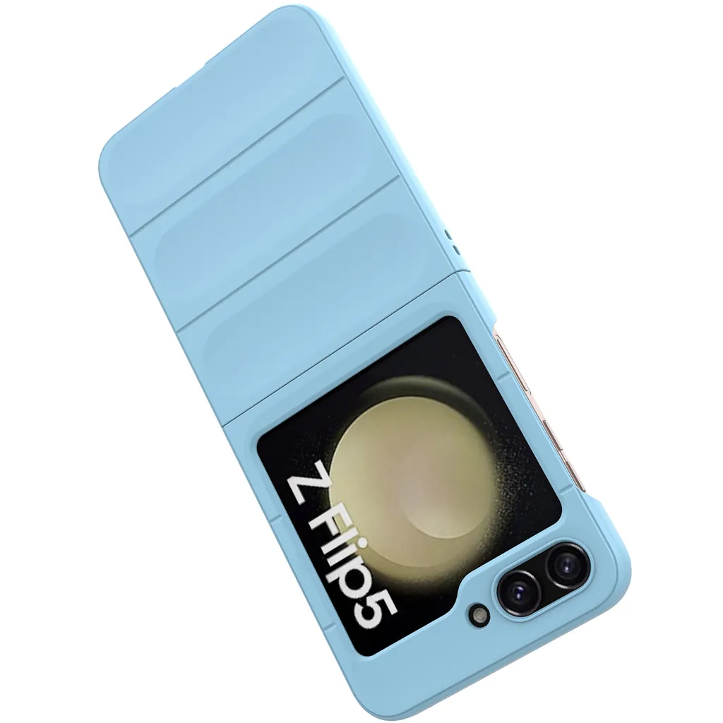 Custodia Samsung Z Flip 5 Blu Opaca Rigida - Esperienza d'uso Reale - 8