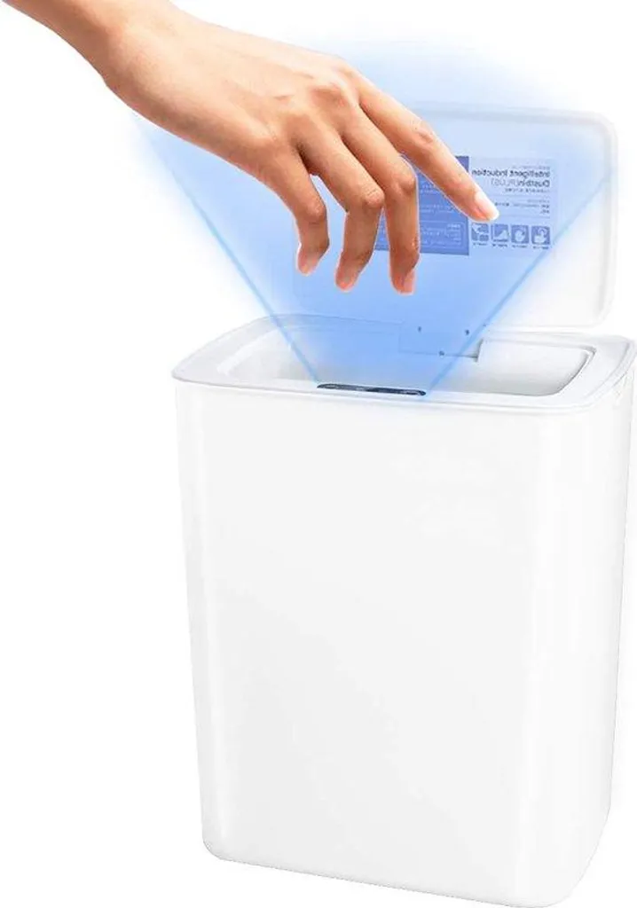 Poubelle 14L infrarouge sans contact en plastique - Hygiène et Design