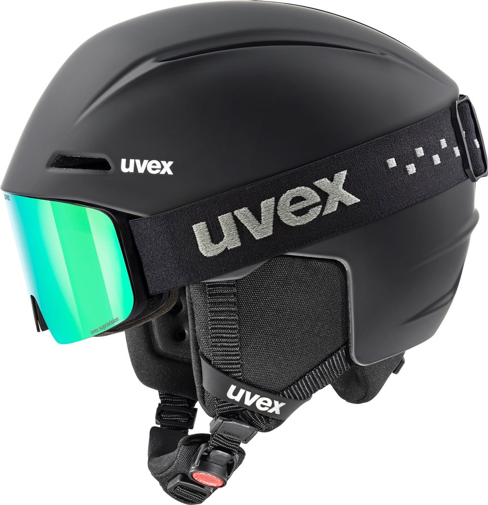 Uvex Viti Set Helm Mit Visier Schwarz 54-58 cm / Mirror Produktbild 1