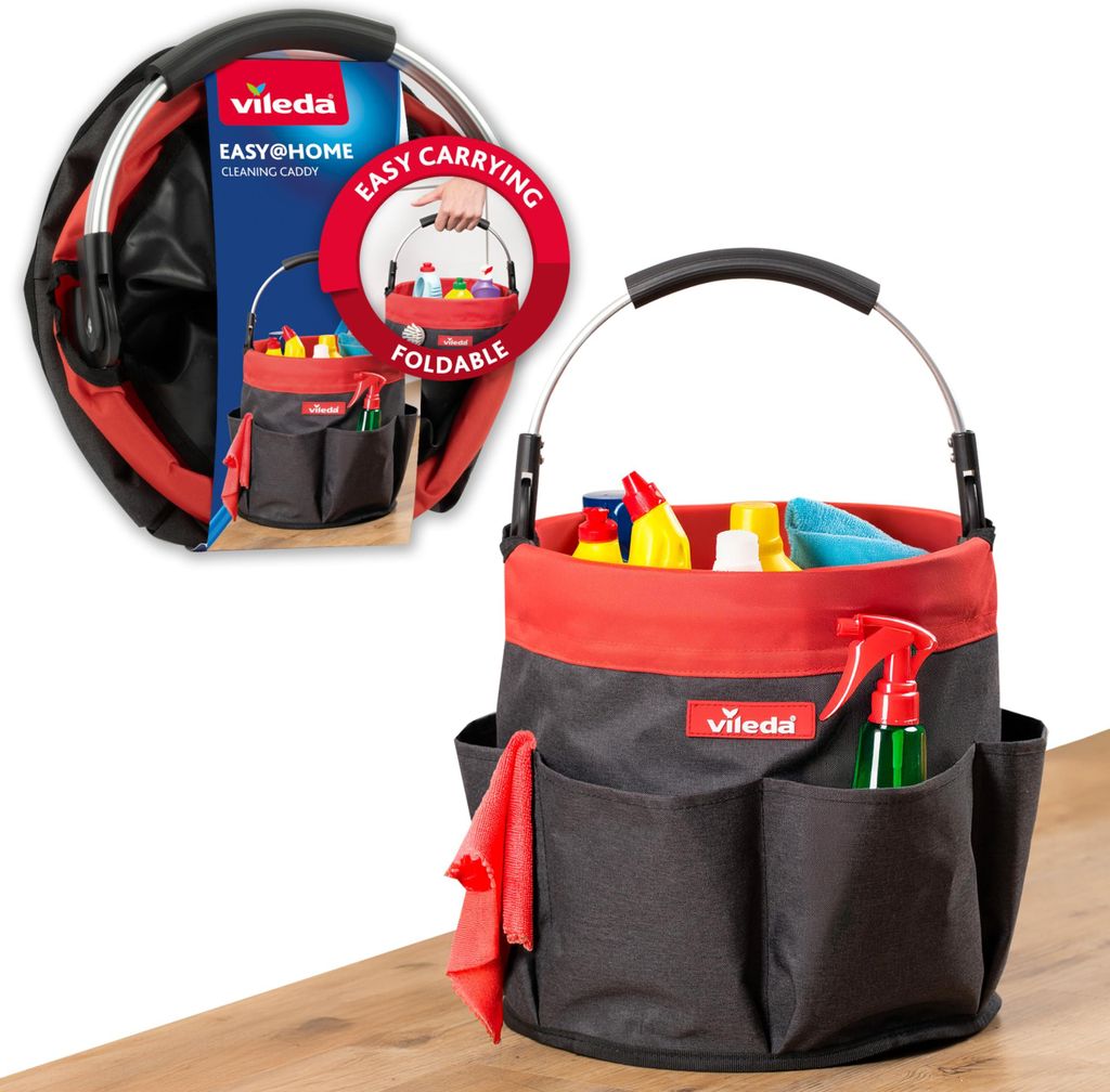 Vileda Cleaning Caddy – Faltbare Putztasche für Ordnung und Mobilität