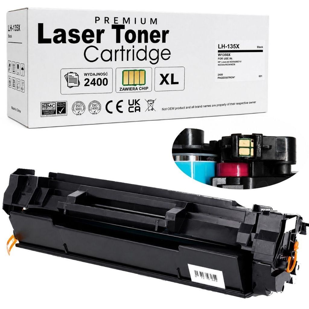 Ersatztoner für HP 135X W1350X mit Chip (2400 Seiten) für Produktbild 