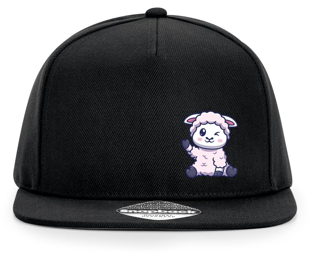 Huuraa Cappy Mütze Lamm Baby Schaf Black Polyester Snapback Kappe Geschenkidee