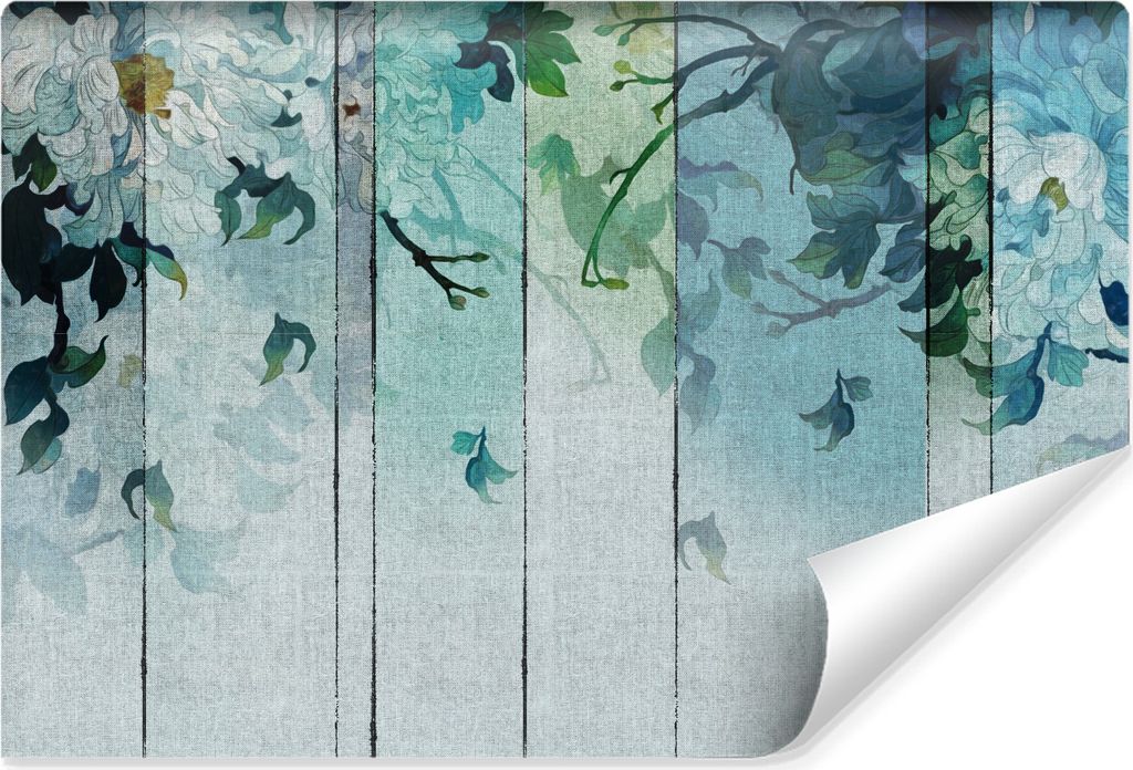 Muralo Selbstklebende Fototapete BLUMEN Pflanzen Abstraktion Wandtapete Br. 90cm x Hö. 60cm