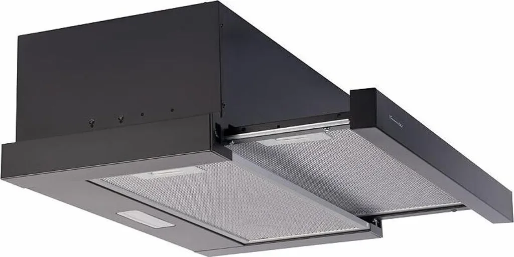 Hotte télescopique encastrable 60 cm noire puissante et discrète