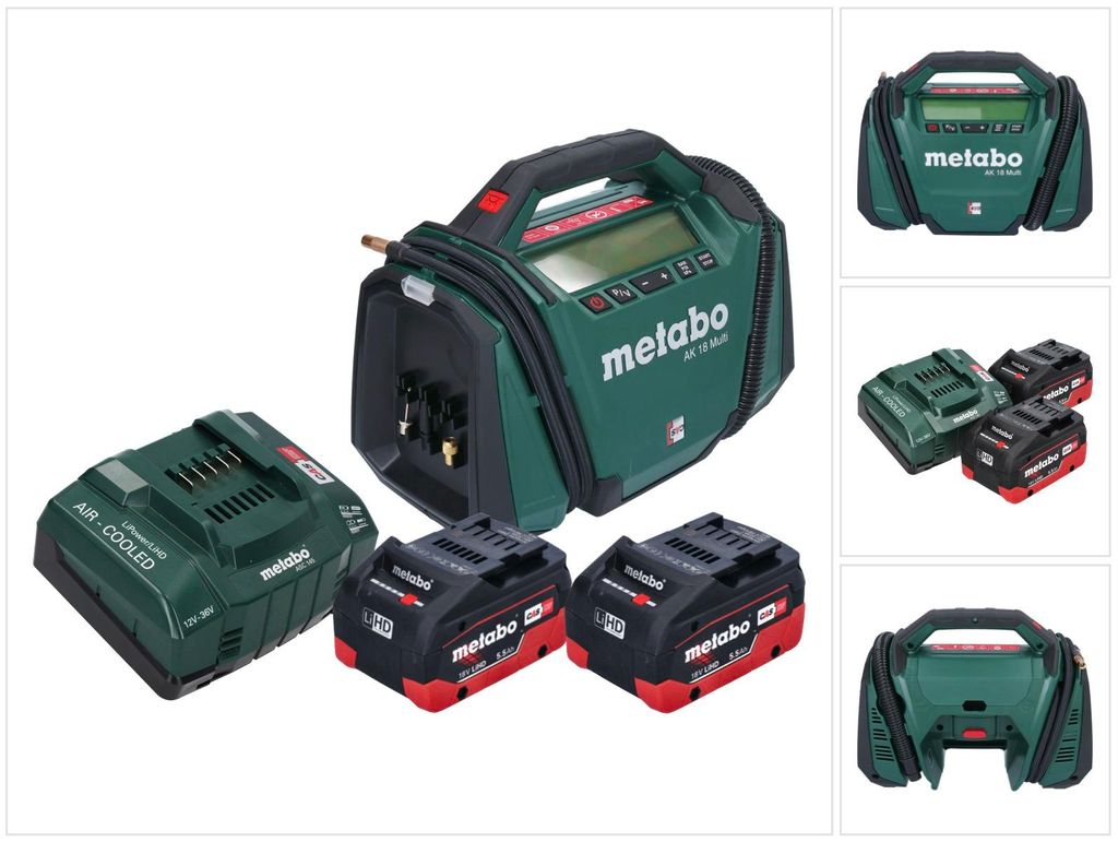 Metabo AK 18 Multi akumulátorový kompresor 18 V 11 bar + 2x Obrázok produktu 