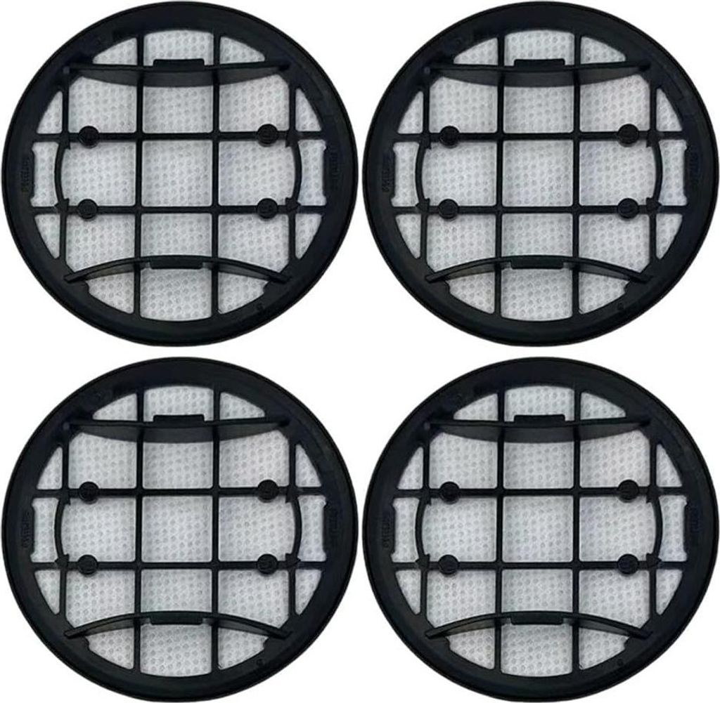 (4er-Set) Waschbarer Schaumstofffilter und Einlassfilter für Philips VC 7000 8000 Serie XC7053 XC7055 XC7057 XC8055