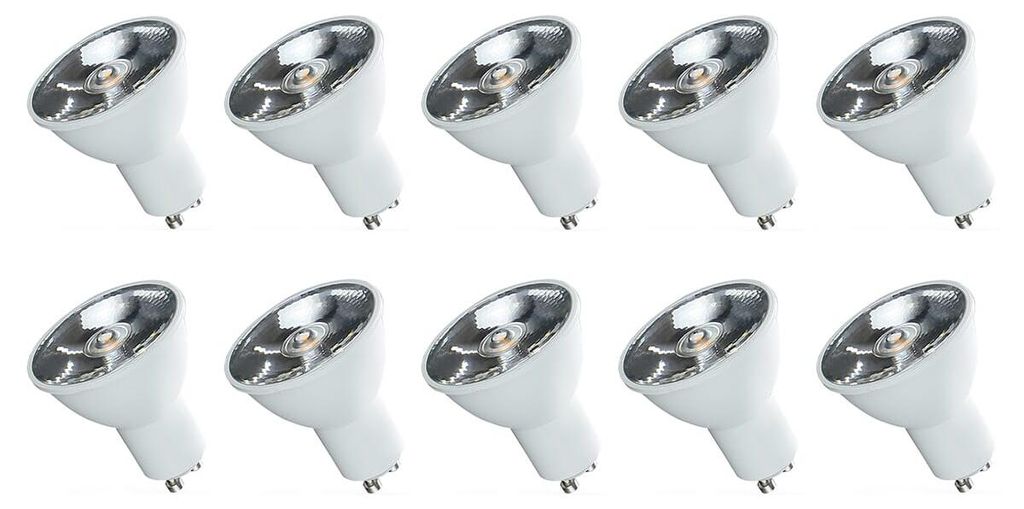 Spectrum GU10 LED Spot Lampe 6W 430lm 3000K Warmweiß 230V 10 Stück