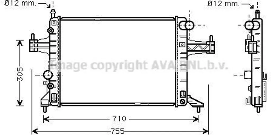 Radiateur moteur pour Opel Tigra Twintop et Corsa C, montage facile