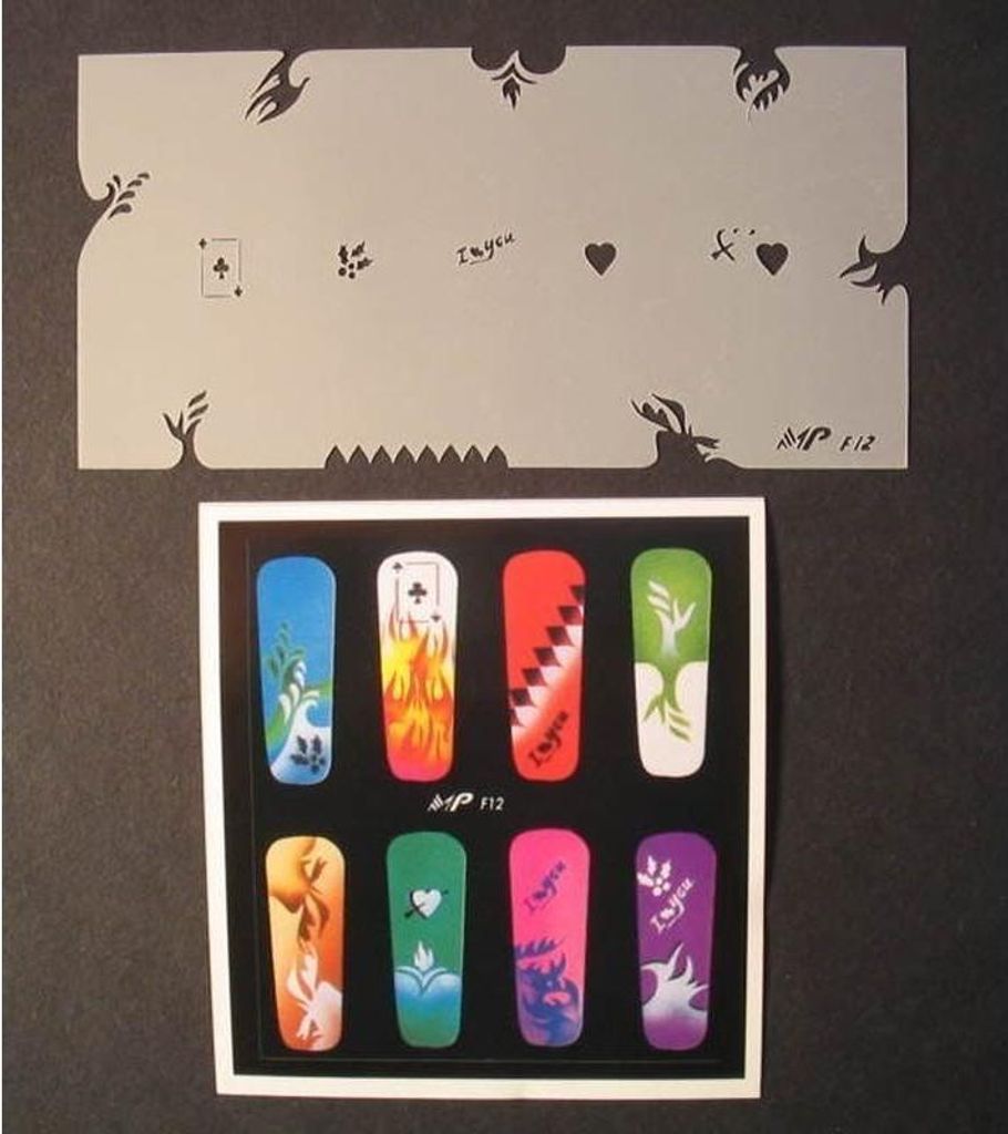 NailArt Airbrush-Schablone MPF12