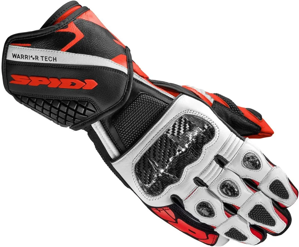 Gants Moto Racing en Cuir Spidi Carbo 5 Homme Coloris Noir et Rouge