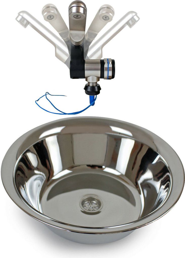 Lavello in acciaio inox Lavello campeggio Camper 32cm Ø T4 Immagine del prodotto 
