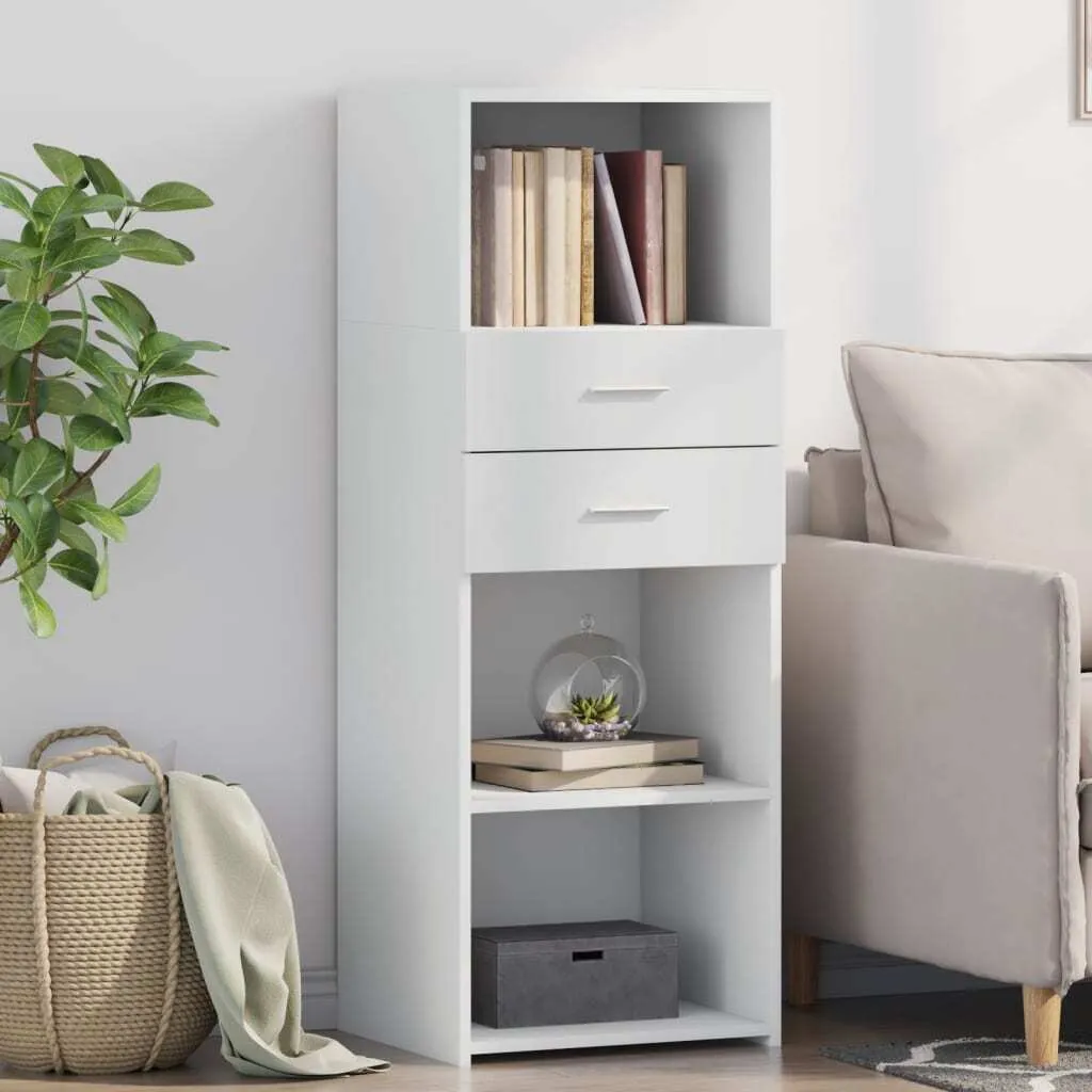 Best Möbel Vetrinetta Credenza Bianco 45x42,5x124 cm Materiale a base di legno - Cassettiere CL6733908 1pacco