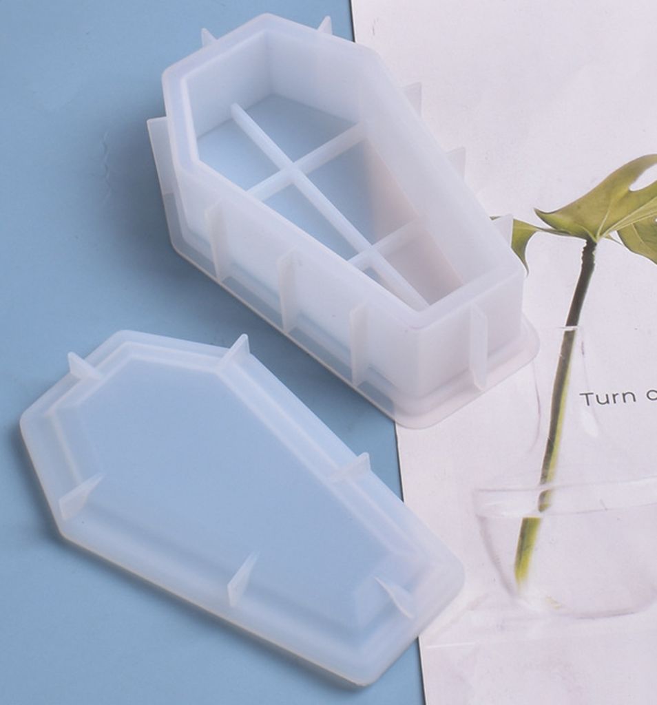 DIY Kristall Epoxid Sarg Aufbewahrungsbox handgemachte Silikon DIY Handwerk Form Dekoration