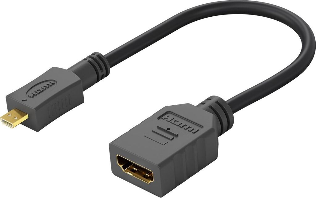 goobay Adaptateur micro HDMI vers HDMI 0,15 m (1 pack Image du produit 