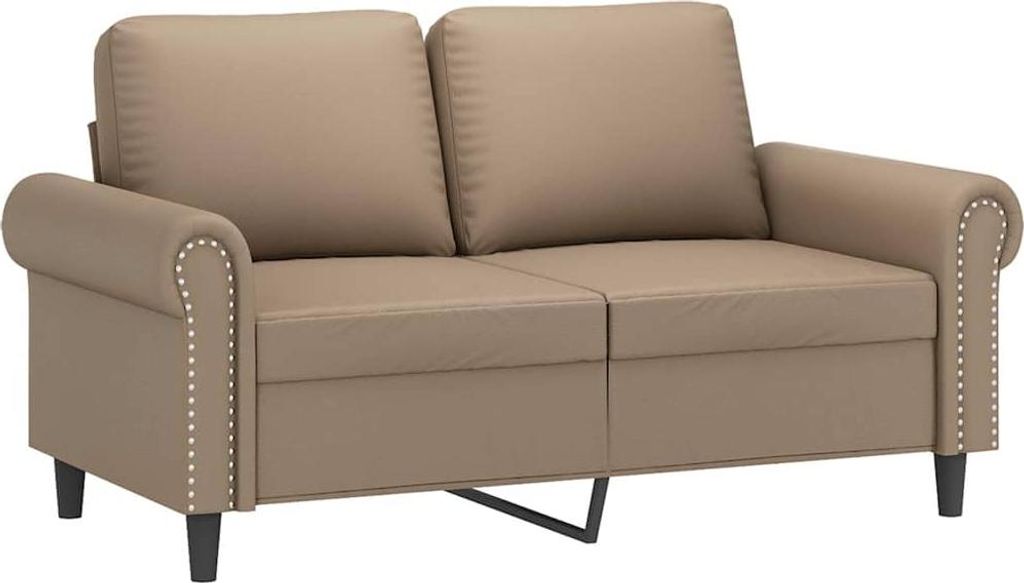 vidaXL 2-Sitzer-Sofa Cappuccino-Braun 120 cm Kunstleder