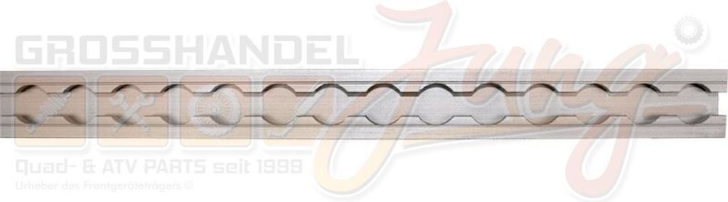 Airlineschiene, eckig, L 3000 mm, Alu, Aufbau